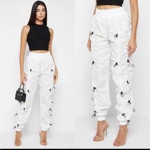Maniere de voir parachute joggers white US size 8 women